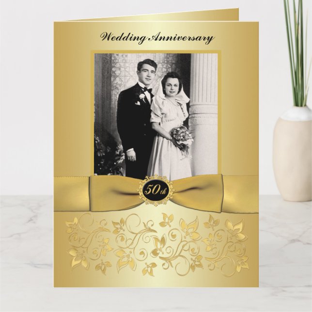 BIG 50-Jährige Foto Gästeschrift Karte (Vorderseite)