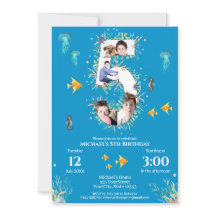 Big 5th Foto Collage Geburtstag unter dem Meer