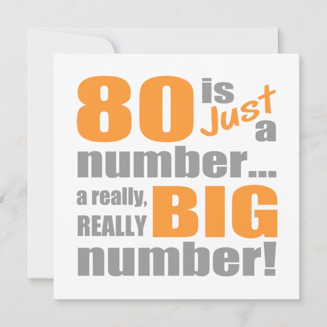 Big 80. Geburtstag Karte (Vorderseite)