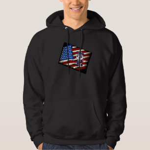 Big American Flag mit Maschinengewehren Hoodie