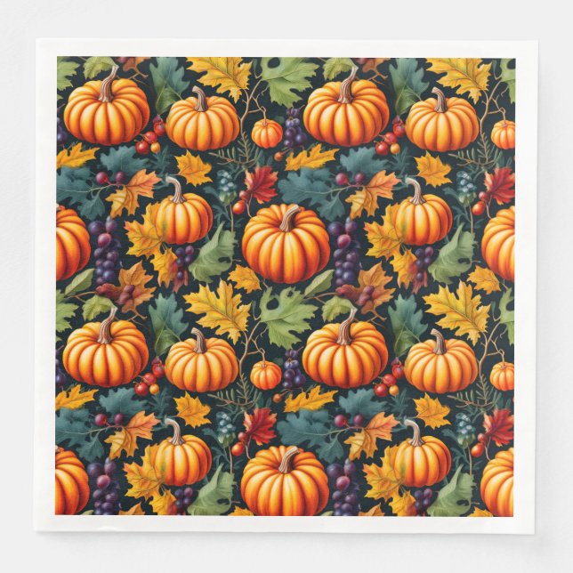 Big and Little Fall Pumpkins Serviette (Vorderseite)