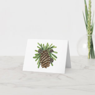 Big and Little Pine Cones BLANK Karte