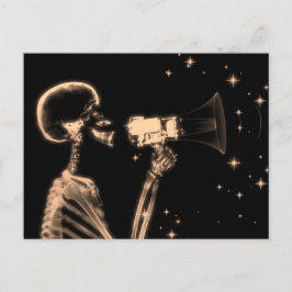 Big Announcement X-Ray Skeleton - Orange Postkarte