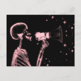 Big Announcement X-Ray Skeleton - Red Postkarte