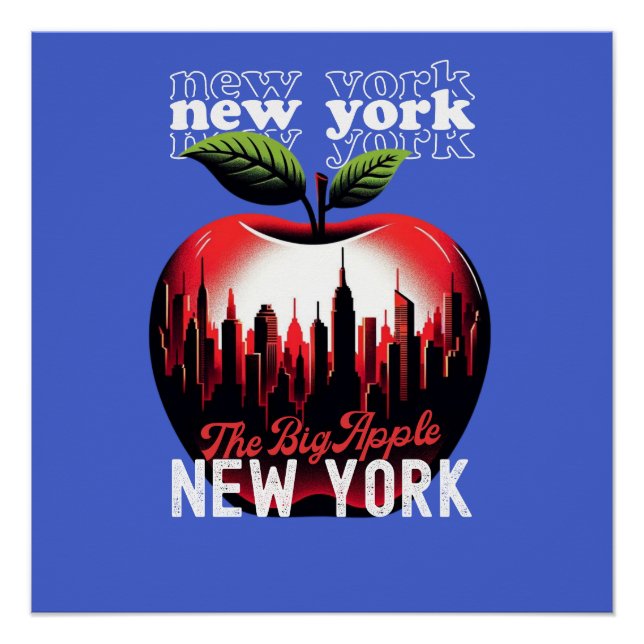 Big Apple | New York City | Retro Graphic Poster (Vorderseite)