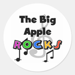 Big Apple Rocks Runder Aufkleber