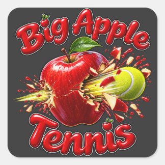 Big Apple Tennis - New Yorker Tennisturnier Quadratischer Aufkleber