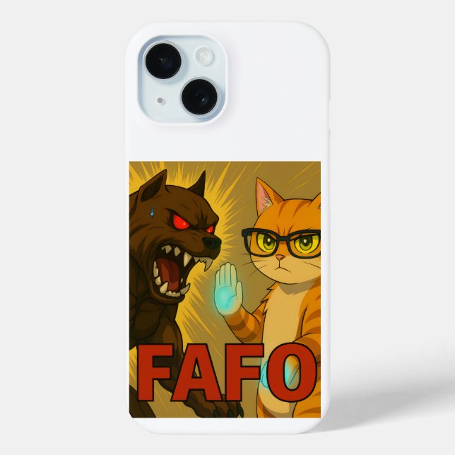 Big Attitude Cat & Dog Phone Case – Unbothered (Rückseite)