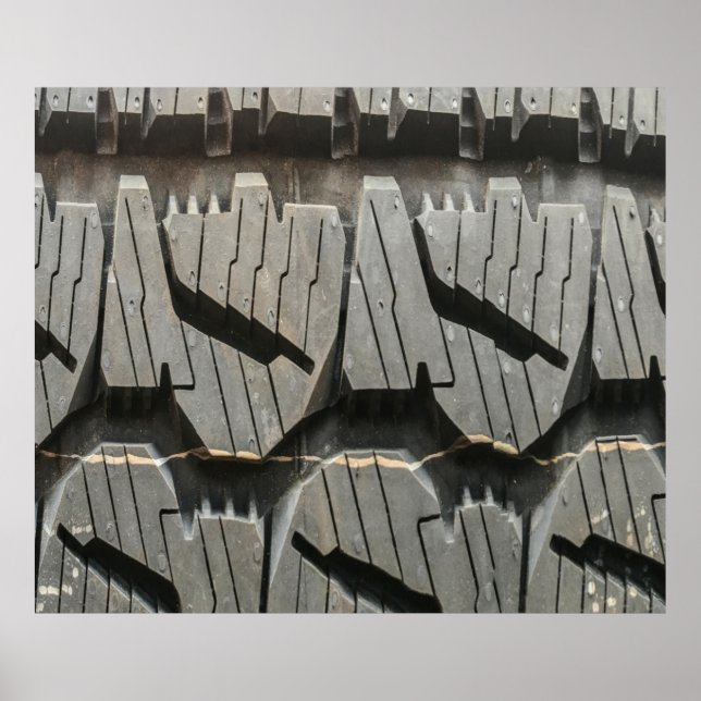 Big Automotive Autos alte Reifen Black Road Trips Poster (Vorne)