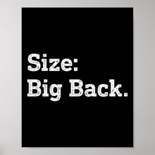 Big Back Funny Sarcasm Sticker Poster
