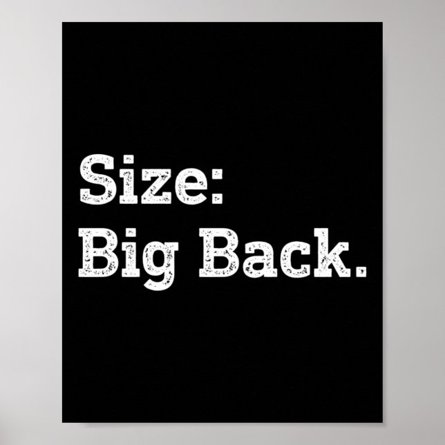 Big Back Funny Sarcasm Sticker Poster (Vorne)