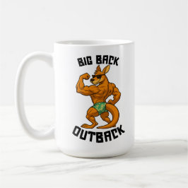 Big Back Outback – Funny Kangaroo Gym Workout, Kaffeetasse