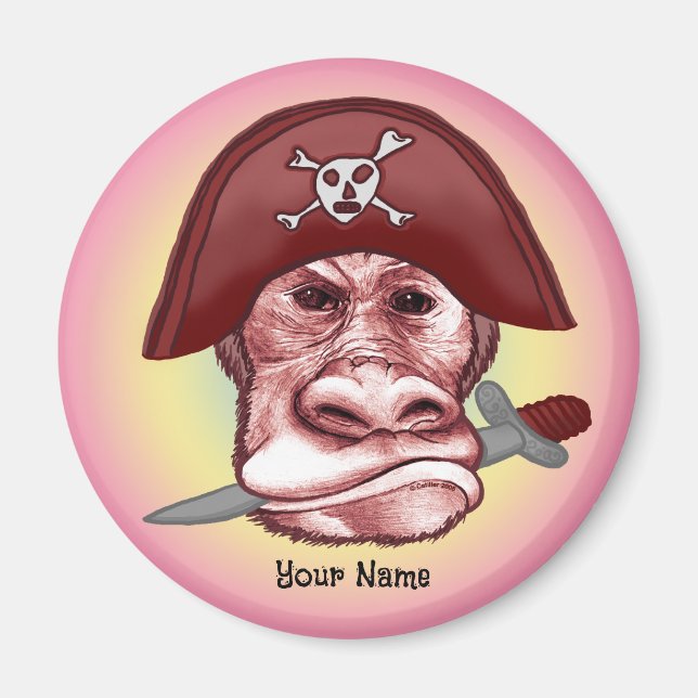 Big Bad Monkey Pirate Magnet (Vorne)