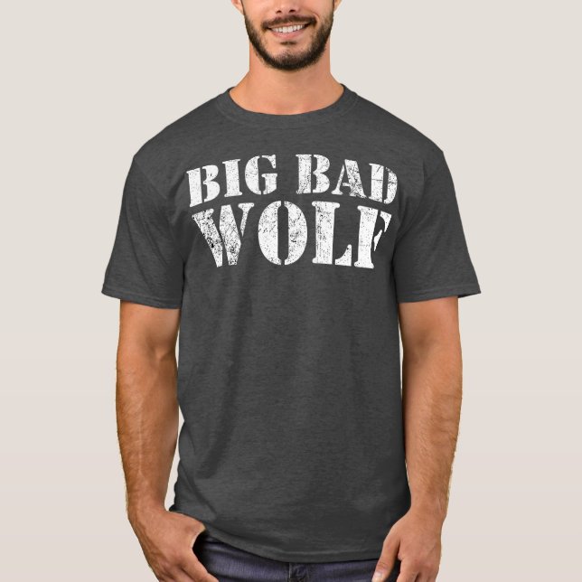Big Bad und Wolf Funny Wolves Werewolf Cooler Hund T-Shirt (Vorderseite)