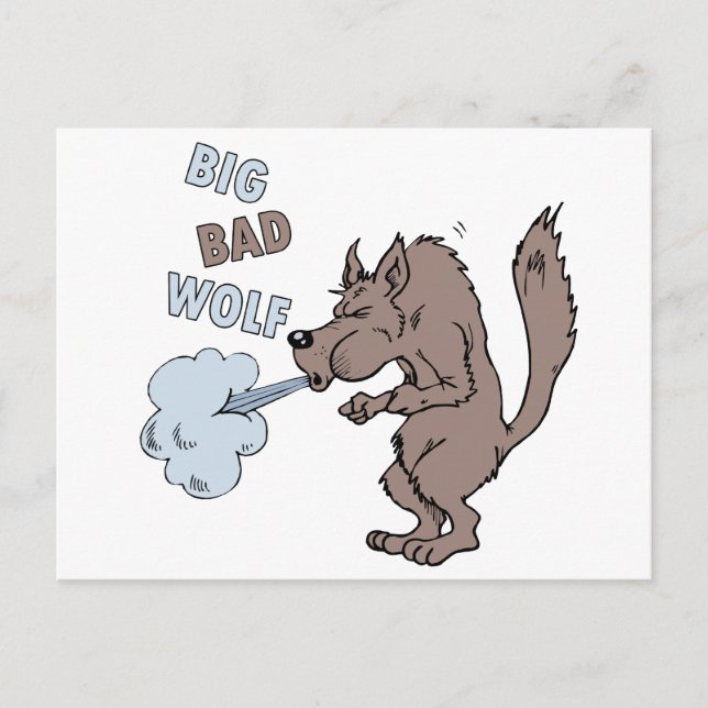 Big Bad Wolf Postkarte (Vorderseite)