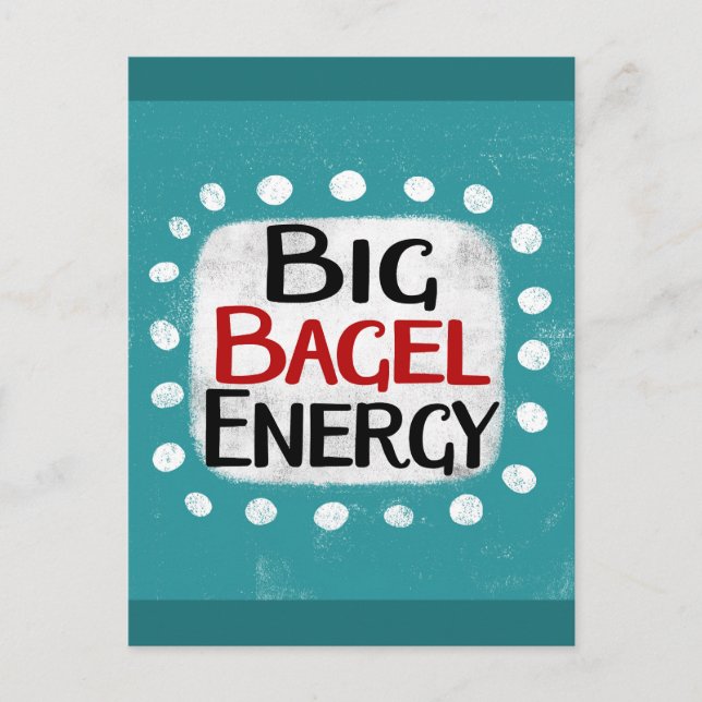 Big Bagel Energy Postcard Postkarte (Vorderseite)