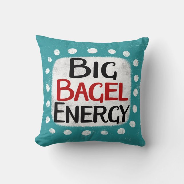 Big Bagel Energy Throw Kissen (Vorderseite)