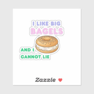 Big Bagels Funny Breakfast Aufkleber