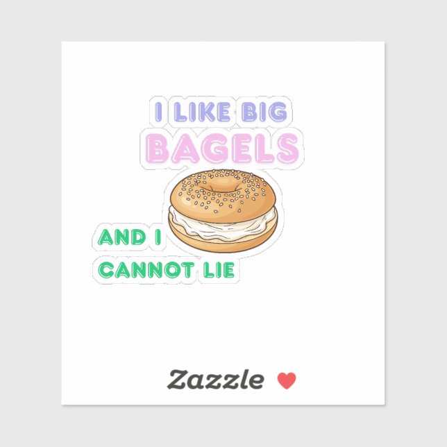 Big Bagels Funny Breakfast Aufkleber (Blatt)