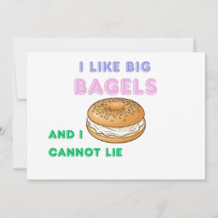 Big Bagels Funny Breakfast Shirt Einladung