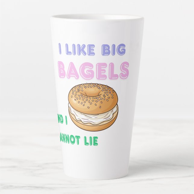 Big Bagels Funny Breakfast Shirt Milchtasse (Vorderseite)