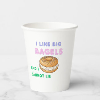 Big Bagels Funny Breakfast Shirt Pappbecher