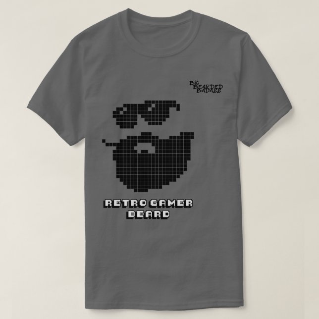 Big Barted Badass Retro Gamer T-Shirt (Design vorne)