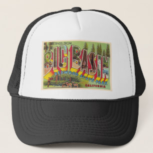 Big Basin California Vintage Large Letter Postkart Truckerkappe