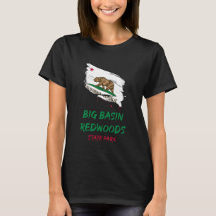 Big Basin Redwoods State Park California Flagge Va T-Shirt