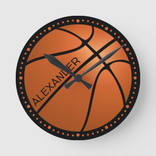 Big Basketball Personalize Clock Runde Wanduhr