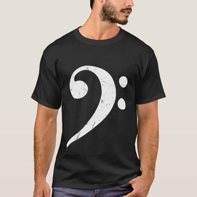 Big Bass Clef Bassist T-Shirt (Vorderseite)