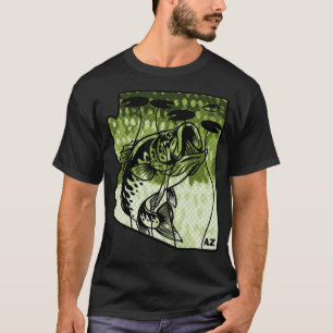 Big Bass Fishing Arizona Staat Largemouth Bass Fis T-Shirt