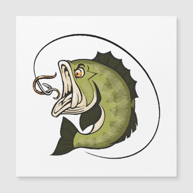 Big Bass Mouth Magnetkarte (Vorderseite)