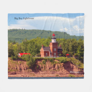 Big Bay Leuchtturm aus Wasser Fleece Decke
