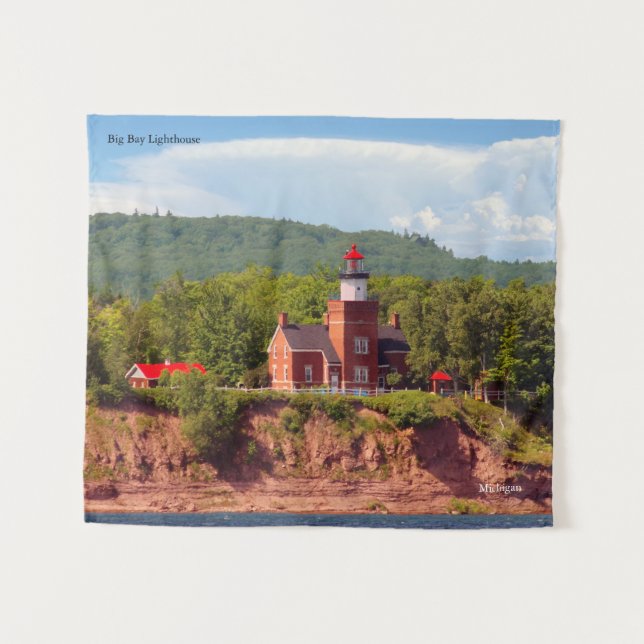 Big Bay Lighthouse aus Wassertapeten Wandteppich (Vorderseite (Horizontal))