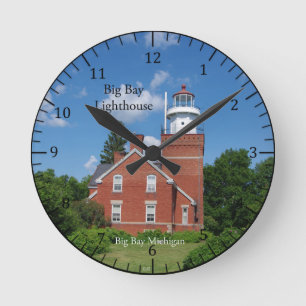 Big Bay Lighthouse clock Runde Wanduhr