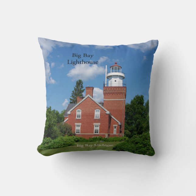 Big Bay Lighthouse Quadratkissen Kissen (Vorderseite)