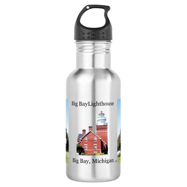 Big Bay Lighthouse Wasserflasche (Vorderseite)