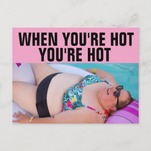 BIG BBW BIG BIKINI MIRL AM STRAND Postkarte