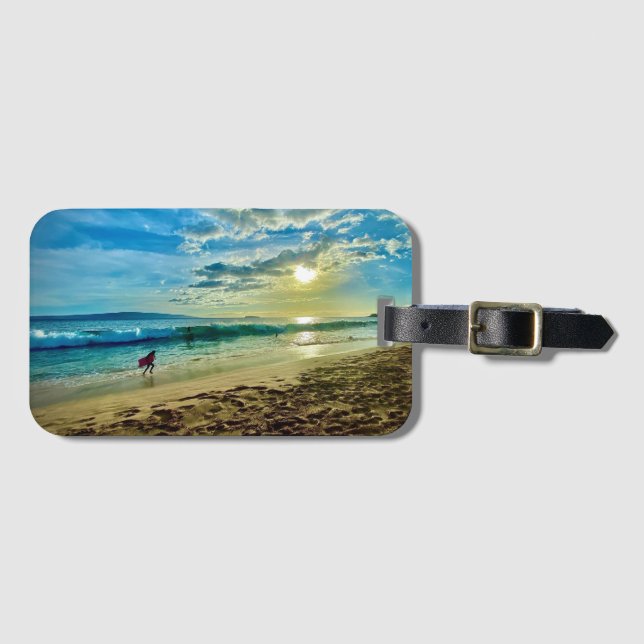 Big Beach Maui Makena Luggage Tag Gepäckanhänger (Vorderseite (Horizontal))