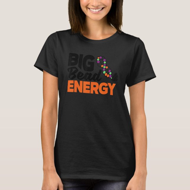 Big Bead Energy Graphic Beadwork Beading Hand Stit T-Shirt (Vorderseite)