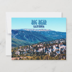 Big Bear California Mountains Vintag Flat Card