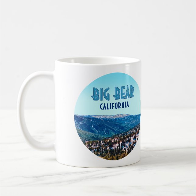Big Bear California Mountains Vintag Kaffeetasse (Links)