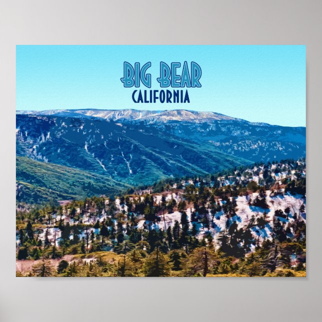 Big Bear California Mountains Vintag Poster (Vorne)