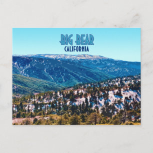 Big Bear California Mountains Vintag Postkarte