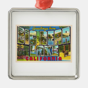 Big Bear Lake California CA Großer Brief Postkarte Ornament Aus Metall