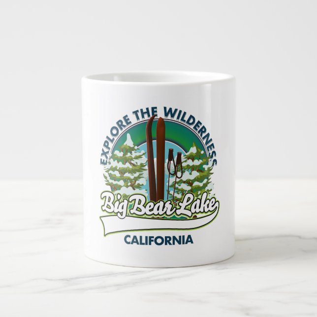 Big Bear Lake California Skilogo Jumbo-Tasse (Vorderseite)