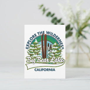 Big Bear Lake California Skilogo Postkarte