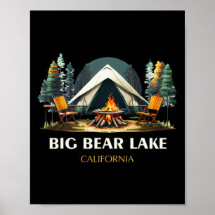 Big Bear Lake California Souvenir Wandern  Poster