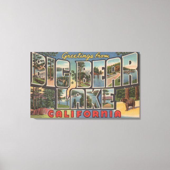 Big Bear Lake, Kalifornien - Große Briefkameras Leinwanddruck (Vorderseite)